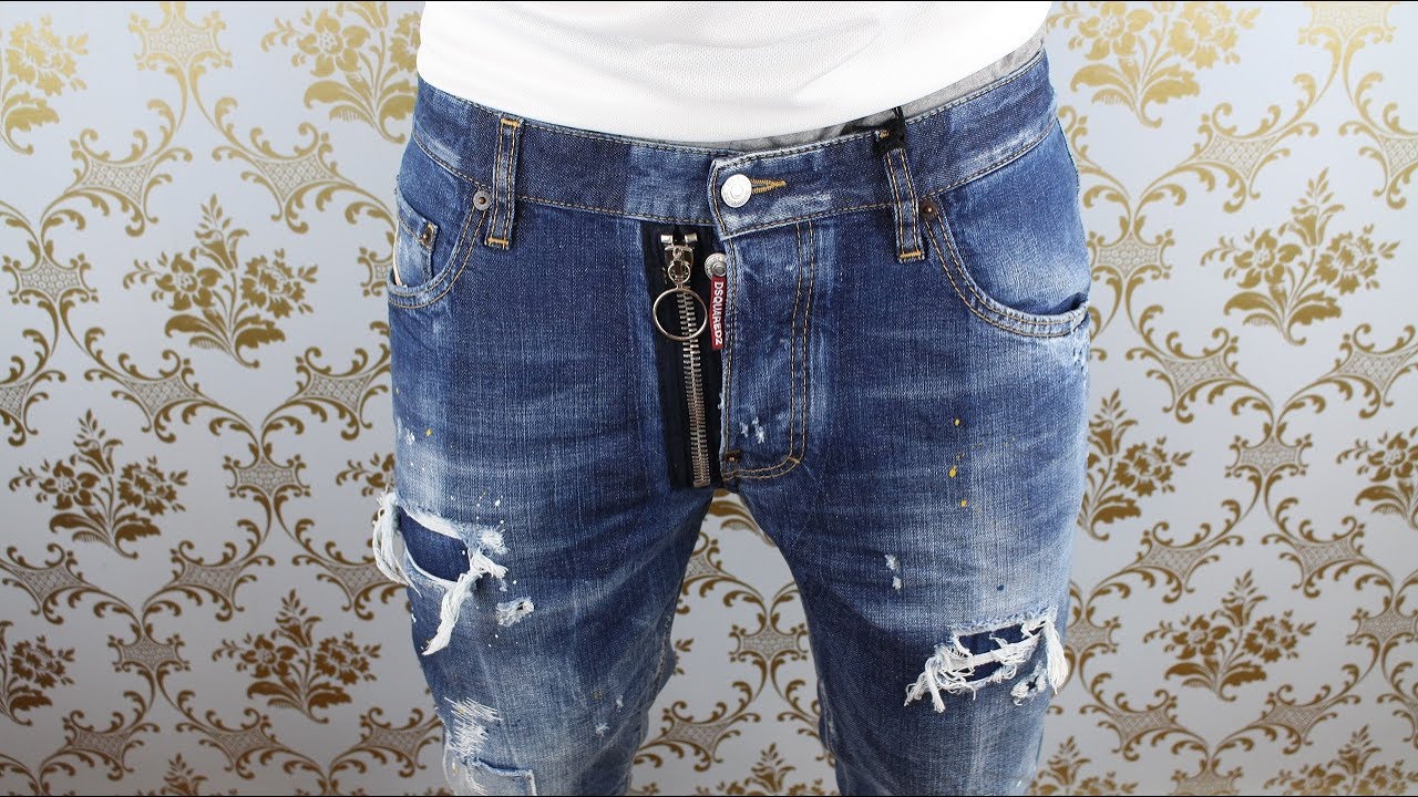 dsquared jeans zip