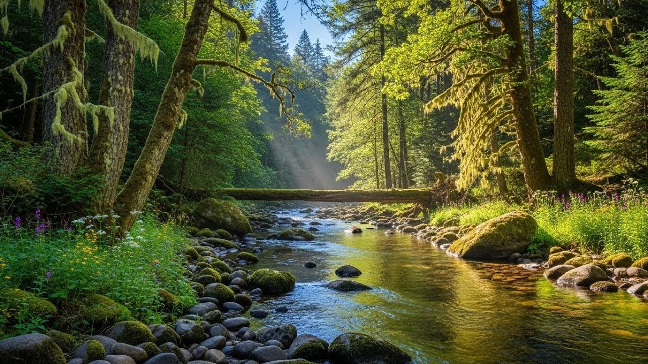 Calm Flowing River 🌿 Peaceful Natural Ambience for Meditation and Deep Sleep #381