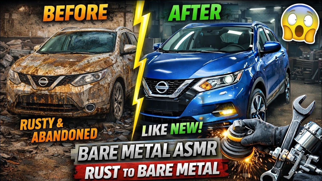 ASMR Car Restoration | Abandoned 2020 Nissan Qashqai Restored to Bare Metal Perfection 😮‍🔥🔧