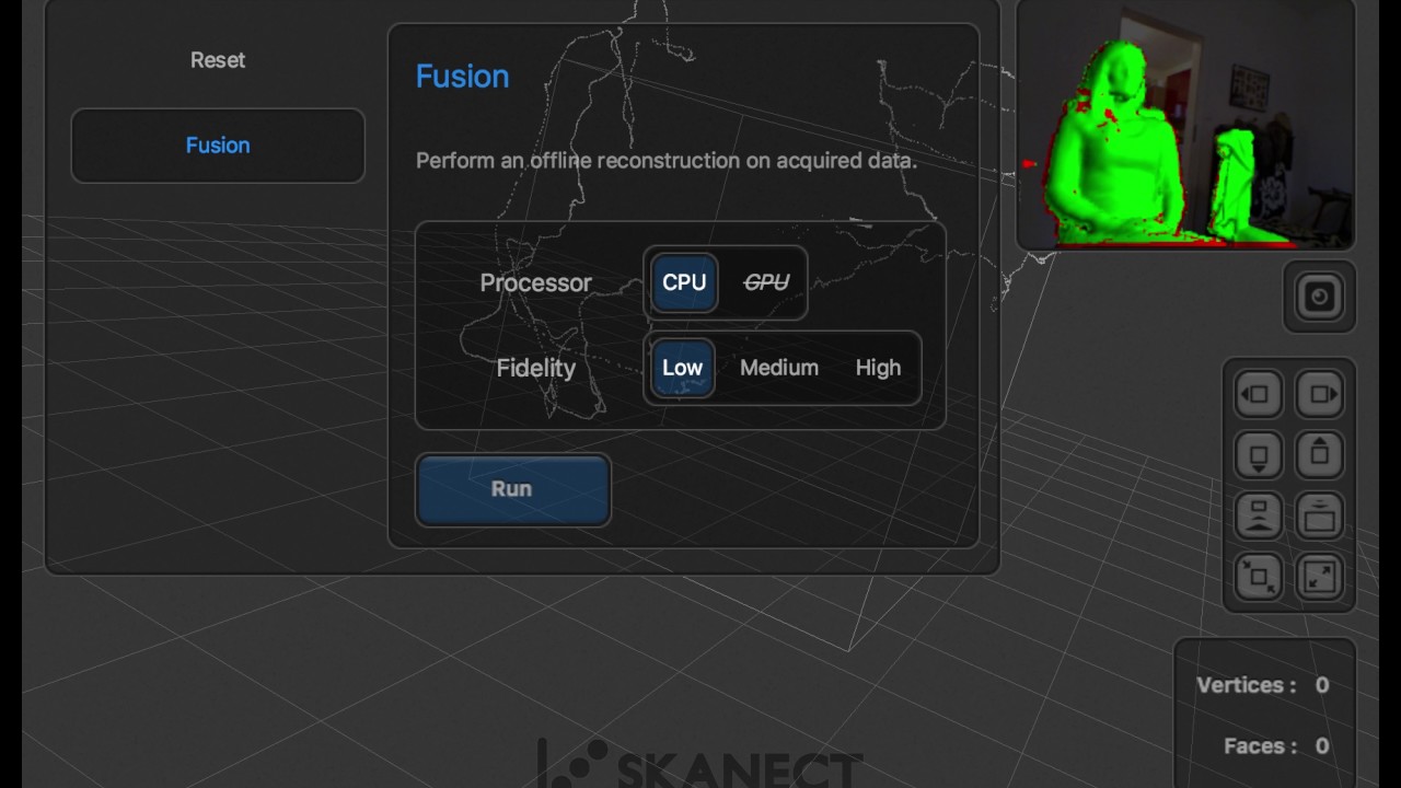 3D scanning Skanect loading model process