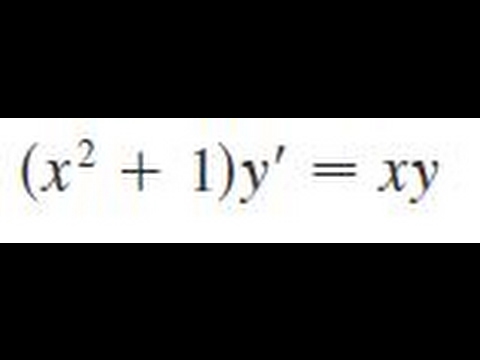 Solve The Differential Equation X 2 1 Y Xy Youtube