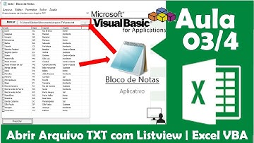 Abrir Arquivo TXT dentro do Listview - Programador Excel VBA