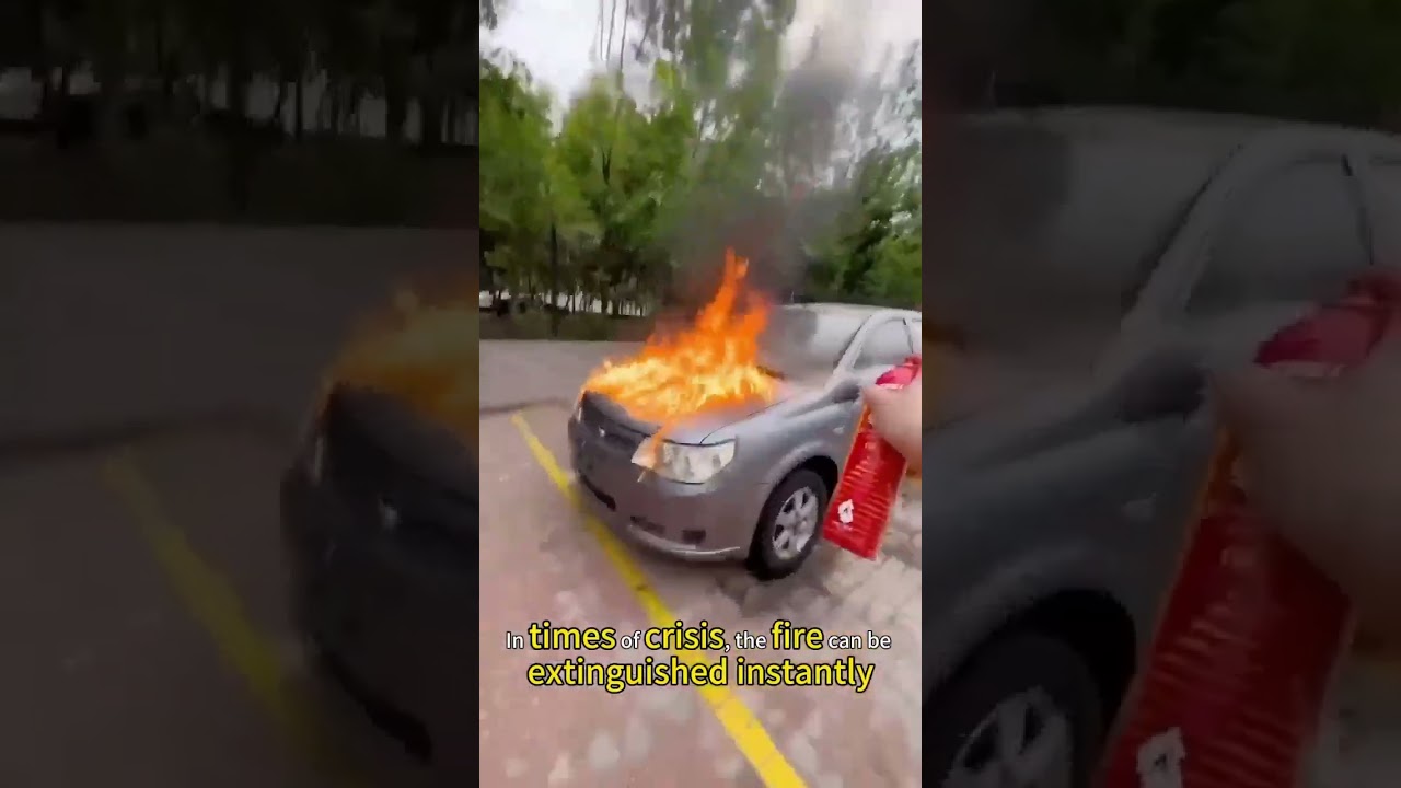 360°  Fire Extinguisher Spray-Actual Fire Extinguishing Test 