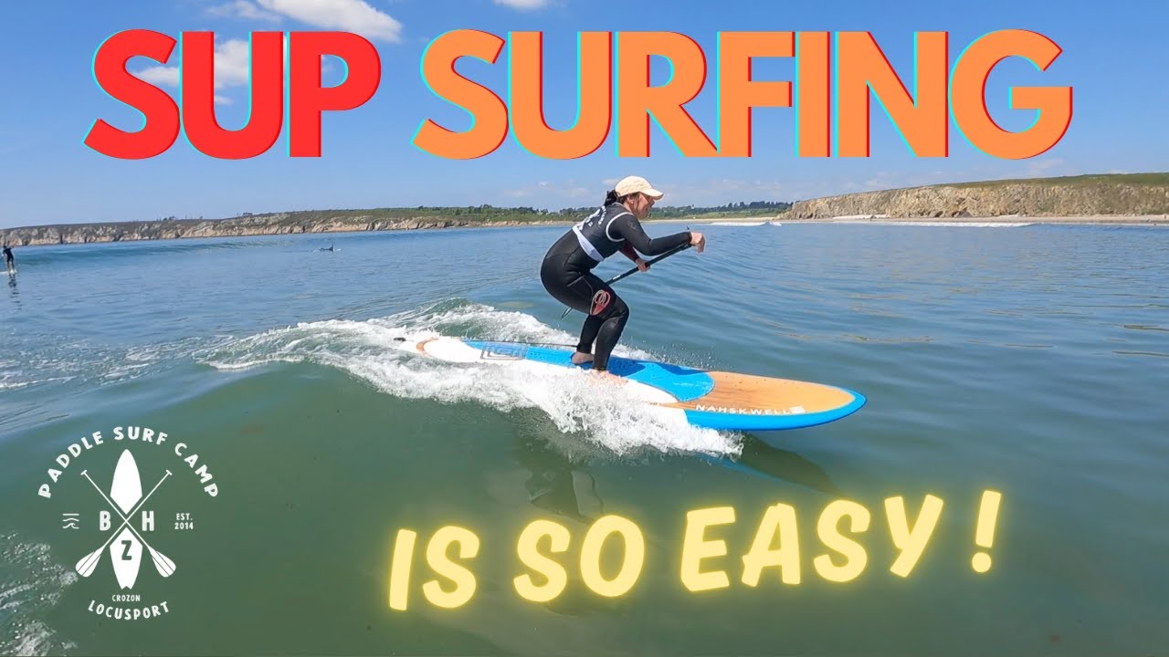 SUP Surf is EASY! Total beginners riding green waves in 30 minutes 😮🌊 | Locusport