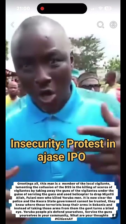 Greetings all, this man is a  member of the local vigilante, lamenting the collusion of the DSS in