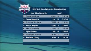 #34 Men 50 Free B Final | 2017 U.S. Open Swimming Championships