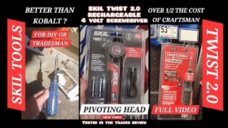 SKIL TOOLS TWIST 2.0 Rechargeable 4 Volt Screwdriver w/ Pivoting Head (FULL REVIEW) @SkilPowerTools