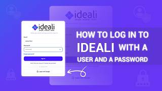 How to Log In to Ideali with a User and a Password