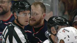 Zach Metsa Doesnt Like Mathieu Olivier Putting Puck In Net Off Delayed Penalty