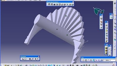5.7 Treppe - Spiral Staircase - parametric variant - Catia v5 Training - Copy paste special