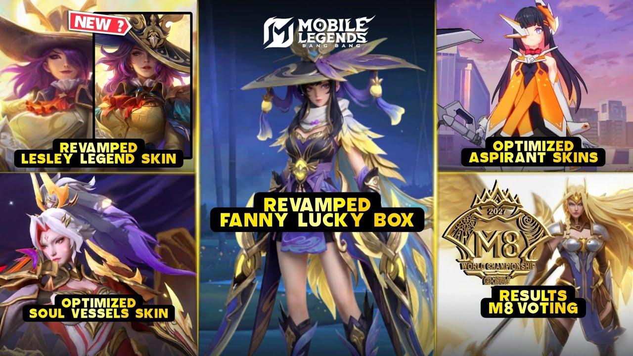 NEW REVAMPED & OPTIMIZED SKINS, RESULTS M8 SKIN VOTING, REVAMPED LESLEY LEGEND SKIN - Mobile Legends