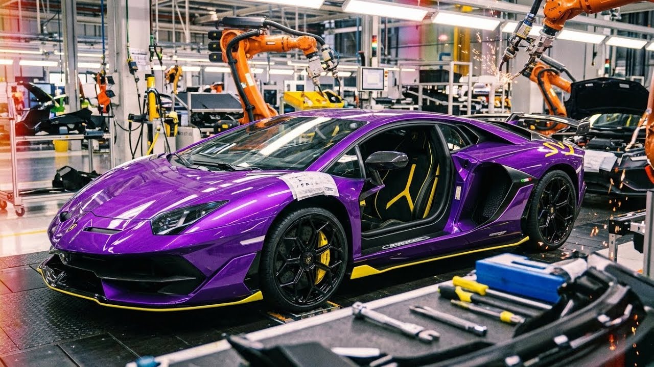 Building the Beast: Lamborghini Aventador SVJ Rosso Mars Carbon Fiber Monocoque Process