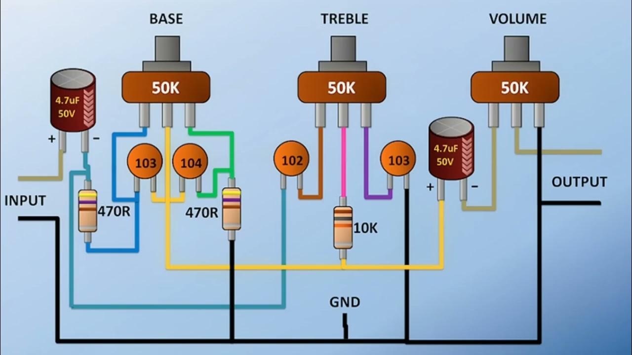 Simple bass Treble circuit diagram - YouTube