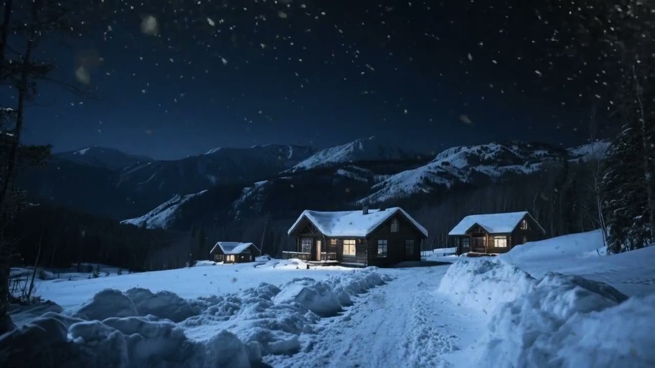 Wild Snowstorm  & Brown Noise 8 hours  for Calm