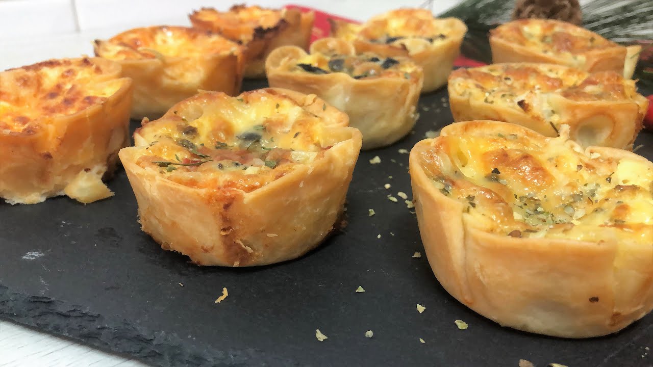 MINI QUICHES VARIADAS! HACEMOS UN TRIO DE LO MAS RICO Y FACIL!
