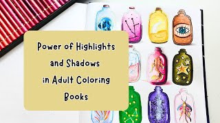 ✴ Unlock the Power of Highlights and Shadows in Adult Coloring Books ✴ #adultcoloring #coloringbook