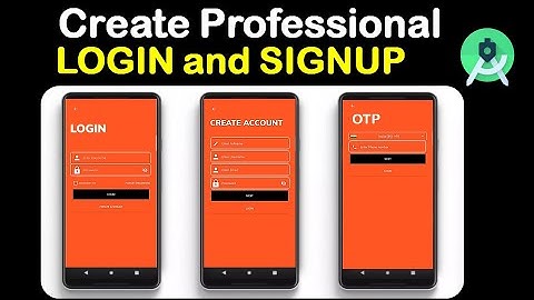 Modern Login and Signup Screen in Android Studio with google material design [2021]