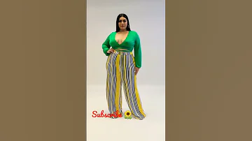 Glamorous Models Lifestyle Curvy Woman In Plazo Love Style Plus Size Women Beauty Fashion 