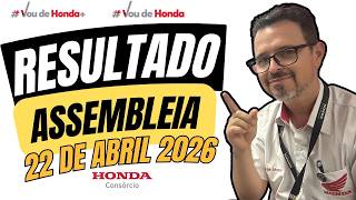 Veja as Cotas Contempladas no consórcio Honda ASSEMBLEIA 22 de ABRIL