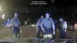 PURSUIT of suspect with stolen firearm - Arkansas State Police intercept & end it with PIT Maneuver