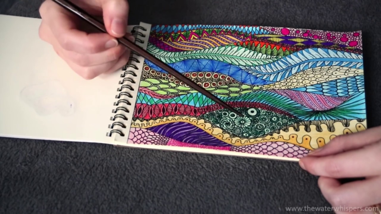 ASMR Show & Tell With Pointer ~ Zentangles My New Drawings ^_^