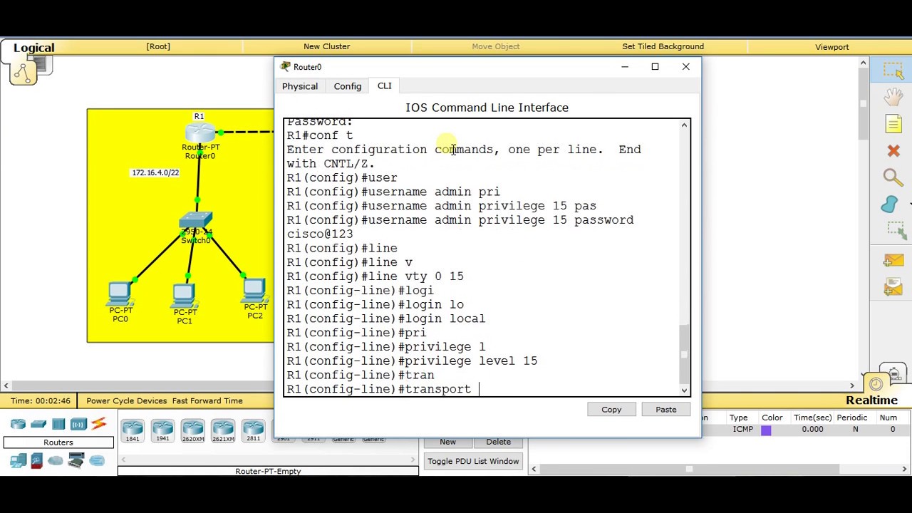 hulp Wrijven Detector Configure SSH in Cisco Router using Packet Tracer - YouTube