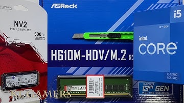 intel Core i5 12400 ASRock H610M-HDV M.2 R2.0 Kingston NV2 NVMe SSD Small Desktop PC Build