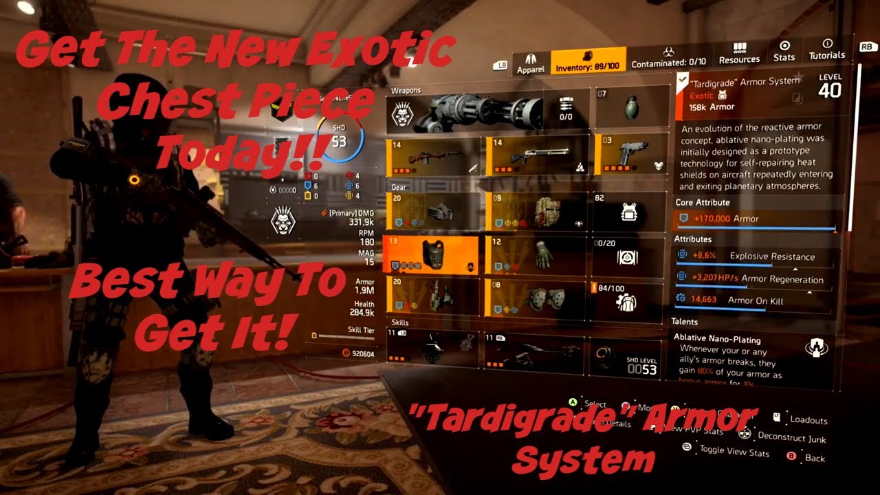 (The Division 2) Get The New Exotic Chest Piece Today! (Best Farm