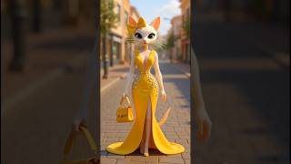 cat runway show #shorts #funny #cat #viralshorts #cats #ai #cute