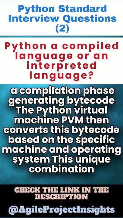 What is Python a compiled language or an interpreted language? - YouTube