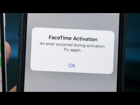 facetime login an error occured during activation