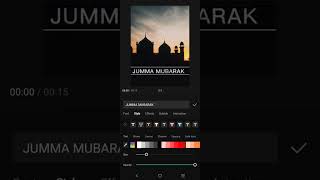 Jumma Mubarak Status Make Capcut Tutorial #shorts screenshot 1