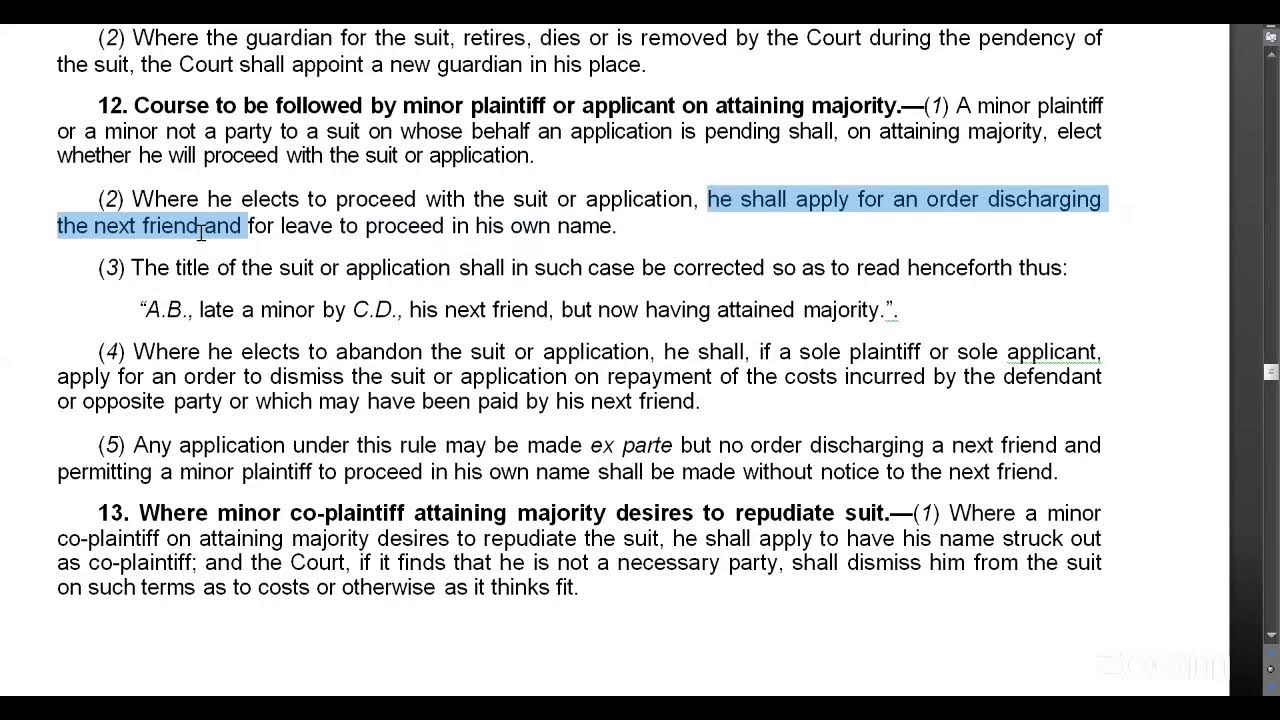 CIVIL PROCEDURE CODE CLASS 37 - YouTube