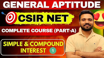 Simple & Compound interest | general aptitude csir net | Simple & Compound interest solve question