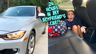 24 Hours in my BoyFriend's CAR!!