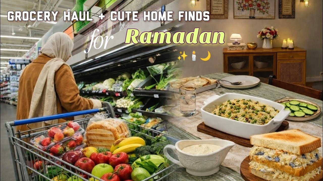 Ramadan Reset 🌙 Grocery Haul, Pots & Crockery + Cleaning Motivation & Peaceful Dinner Prep🕯️