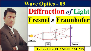 Class 12 Wave Optics 09 | Diffraction of Light | Fresnel & Fraunhofer Diffraction | Intensity