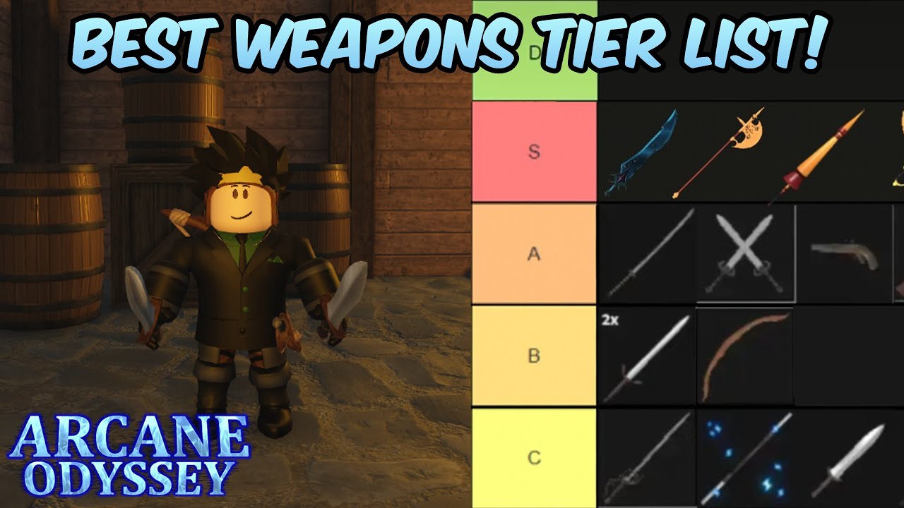 PvP weapon tier list (read comments) : r/ArcaneOdyssey