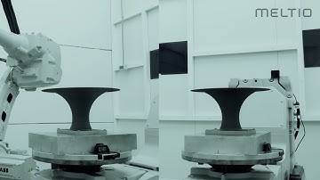 3D Printed Metal Overhang test - Meltio Engine Robot Integration