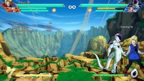 DRAGON BALL FighterZ: Android 18 6.5k Corner Combo 1 Bar