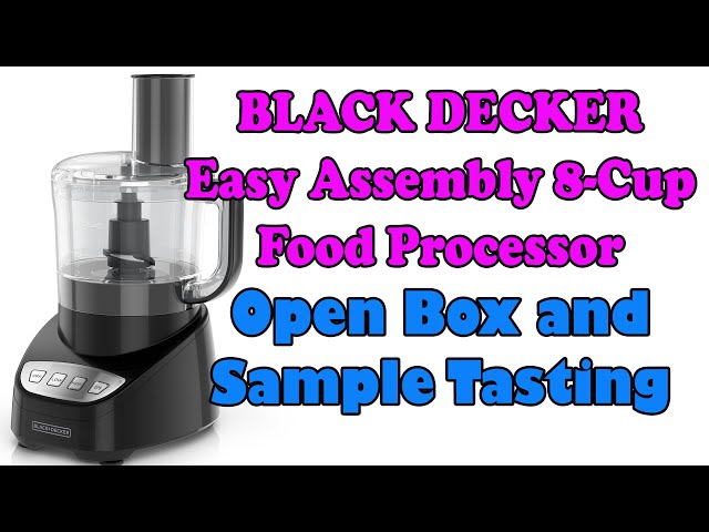 BLACK+DECKER Easy Assembly 8-Cup Food Processor, Black, FP4200B 