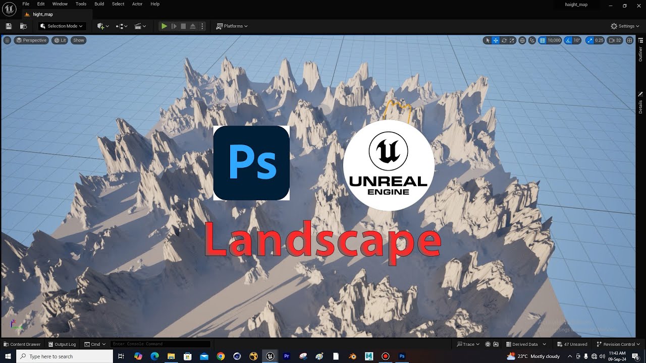 UNREAL ENGINE # Photoshop height map terrain - YouTube