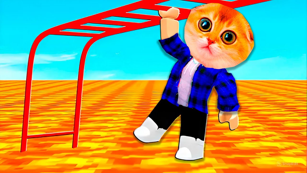 ПОЛ ЭТО ЛАВА В РОБЛОКС! КОТ ПЕРСИК ВЫЖИВАЕТ В The Floor Is LAVA