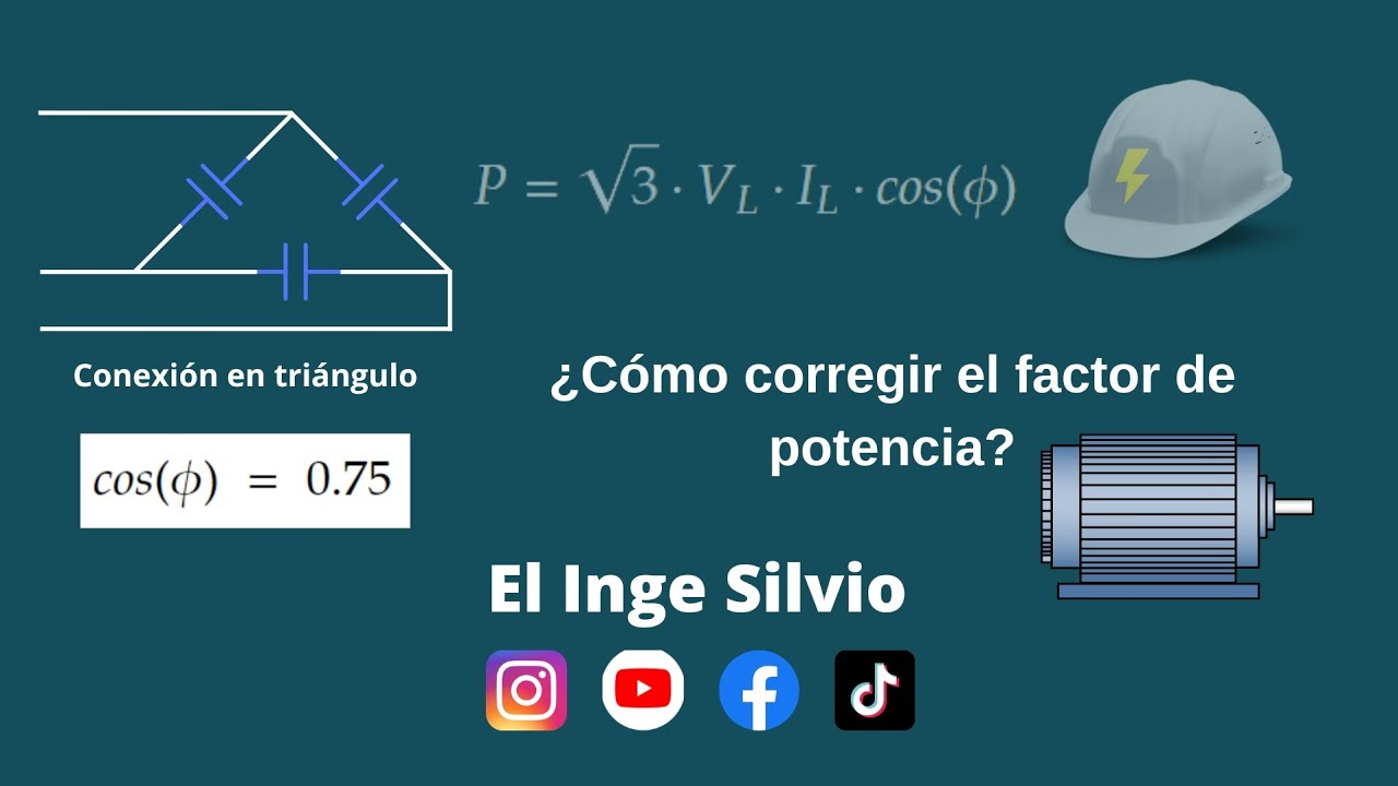 ¿Cómo corregir el factor de potencia de un motor trifásico? - YouTube