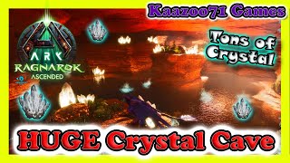 HUGE Crystal Cave Location! | Ark Ragnarok Ascended (Best Crystal Spot)💥