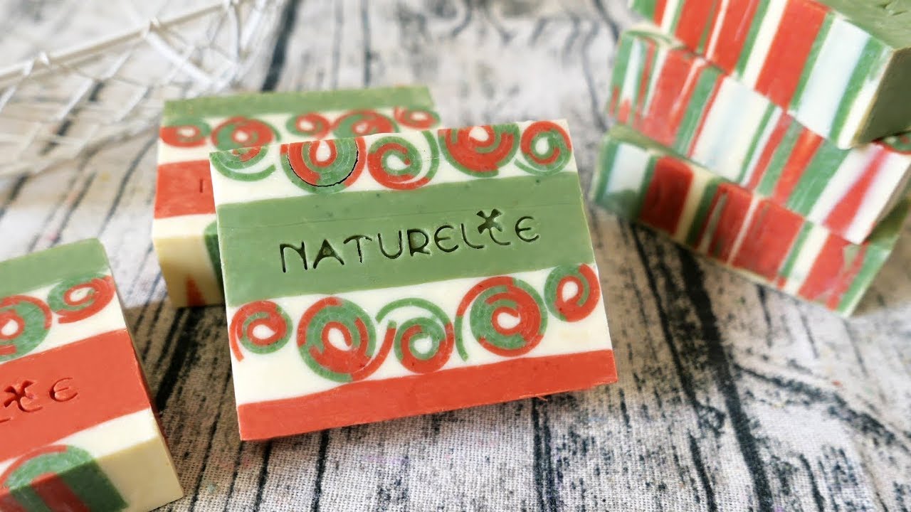 捲捲鑲嵌皂DIY - Christmas handmade soap with soap curl designs - 手工皂