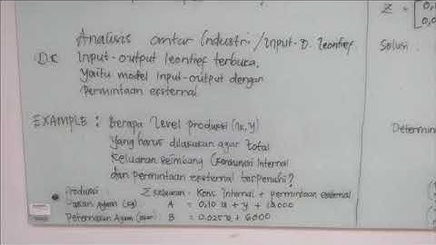 Aplikasi Matriks Invers pada Proses Produksi (Input-Output Leontief)