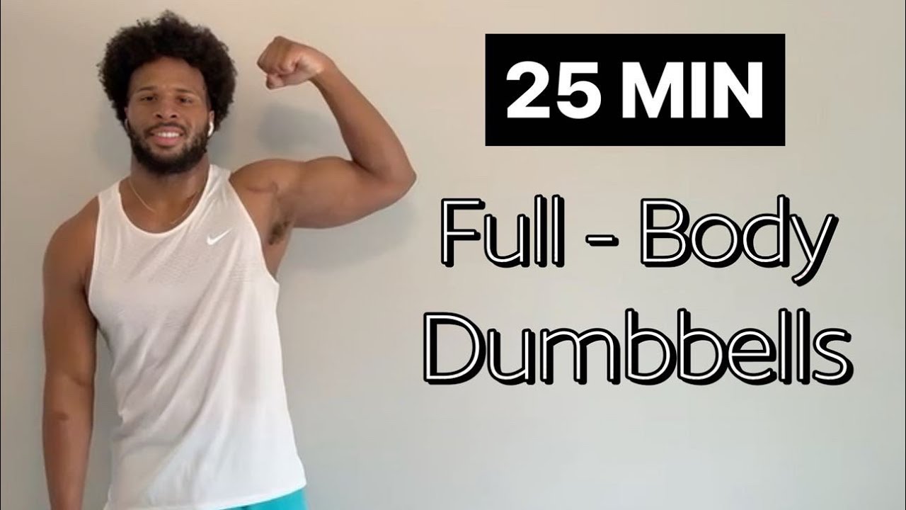 Burn Belly Fat at Home – 25 Min Full Body Dumbbell Workout (Low Impact ...