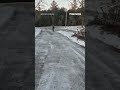 ICY SURPRISE: Freezing temperatures transform driveway into ice skating rink in Canada #shorts #snow