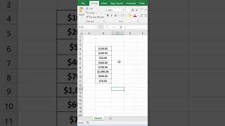 How to change currency format in excel
